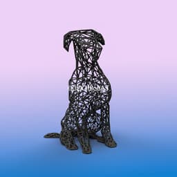 Pitbull WireArt 3d model