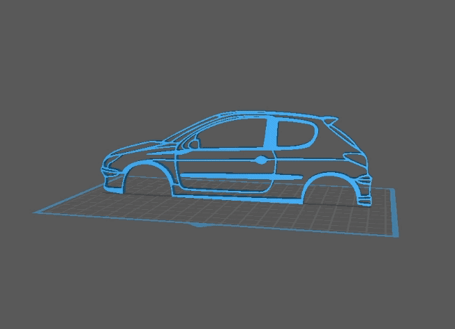 Peugeot - 206 Wall Art 3d model