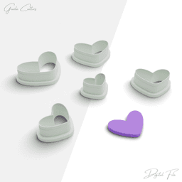 Valentines Day Polymer Clay Cutter Package, 5 Models, 2 Cutter Version, 5 Sizes Included, No: 1272 3d model