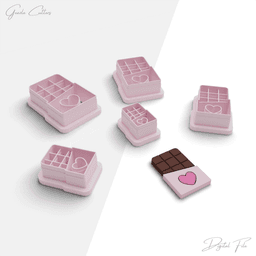 Valentines Day Polymer Clay Cutter Package, 5 Models, 2 Cutter Version, 5 Sizes Included, No: 1272 3d model