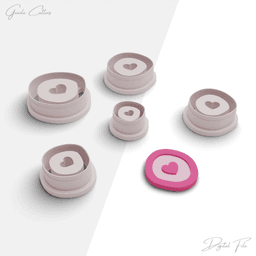 Valentines Day Polymer Clay Cutter Package, 5 Models, 2 Cutter Version, 5 Sizes Included, No: 1272 3d model