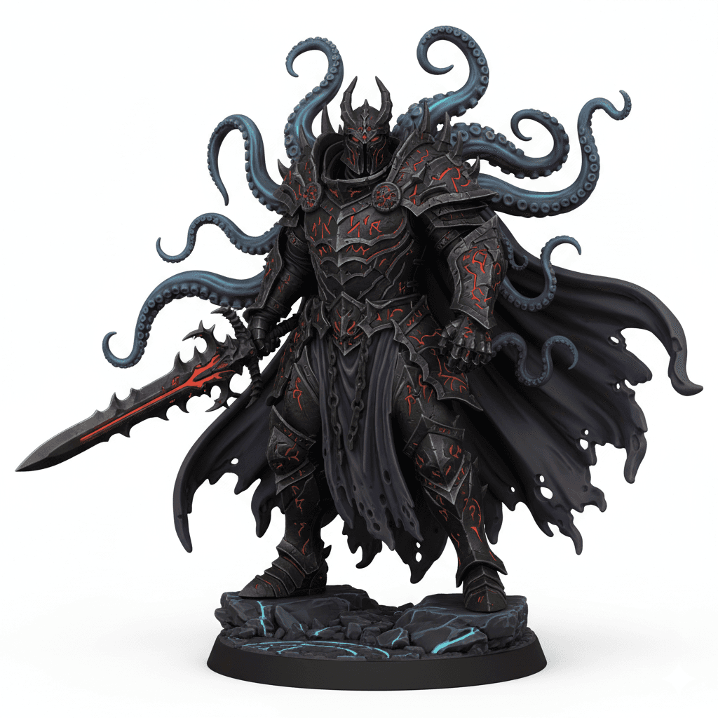 Abyssal Knight Tentacle Cape Premium STL File 3d model