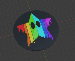SimpleFlips Drippy Star Disc Display 3d model