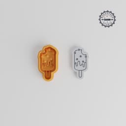 Popsicle Shape Cutter & Stamp, Cookie & Fondant, S/M/L Sizes, 6-Piece Set, Dessert & Frozen Snack Design PRODUCT_1067 3d model