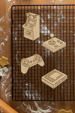 Gamer Cookie Cutter, Biscuit Cutter 3d model