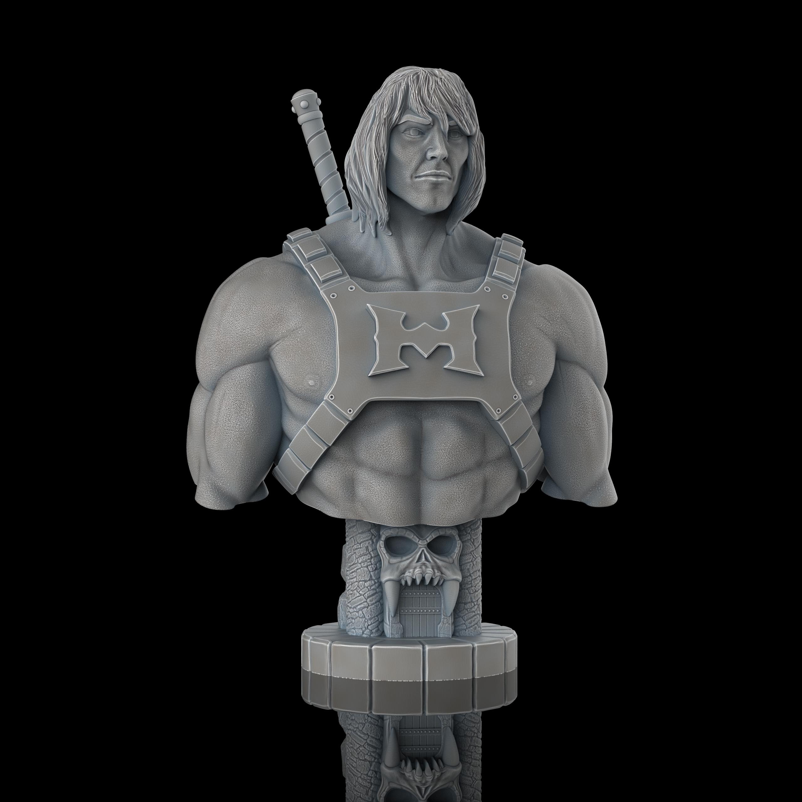 He-Man Bust V2 (Pre-Supported) 3d model