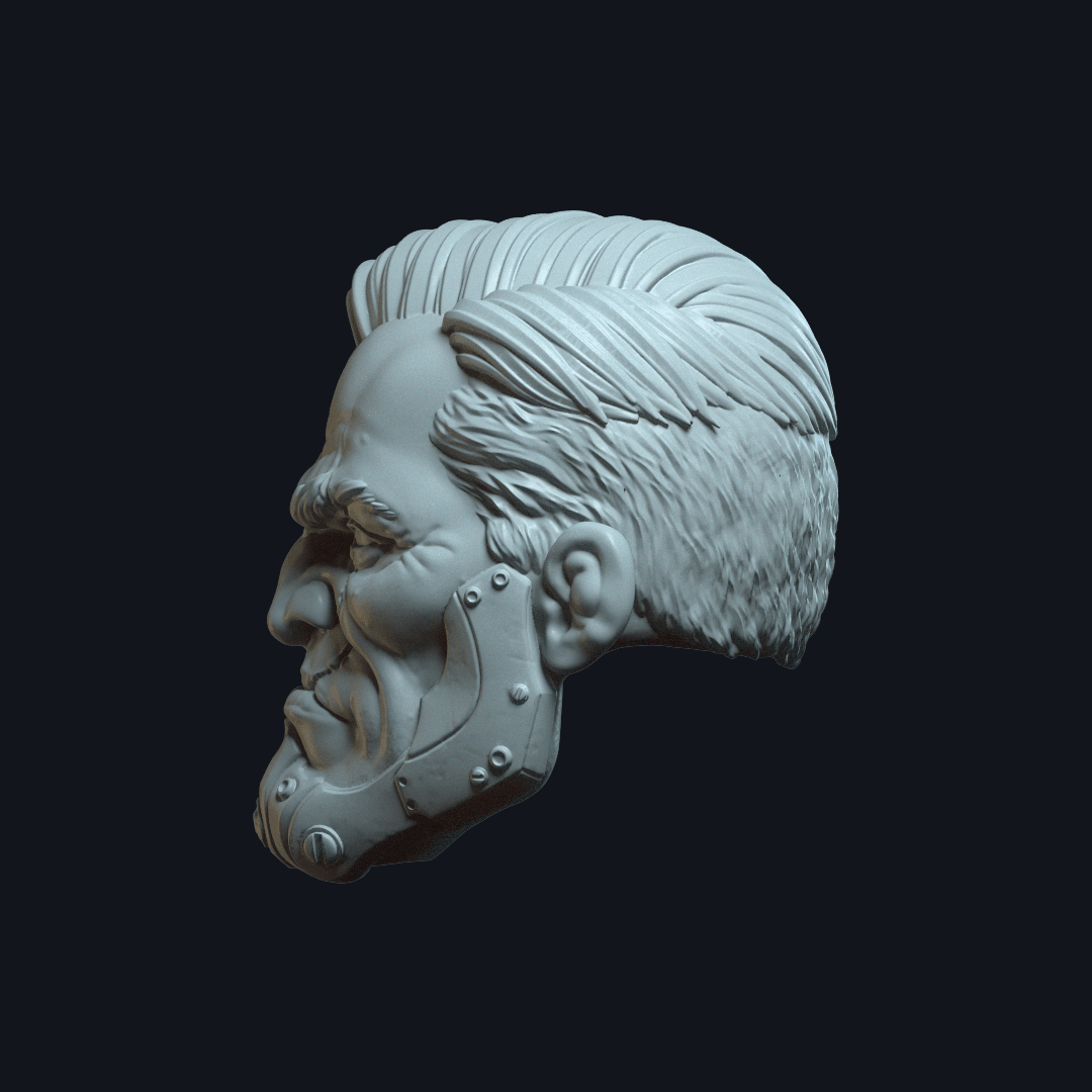 Dex v13 Action Figure Head 3d model