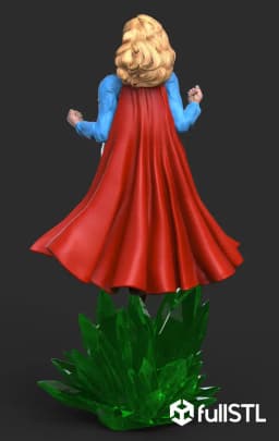 Supergirl Crystal STL 3D Print Model 3d model
