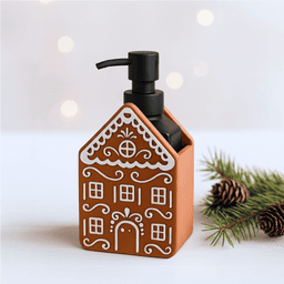 Gingerbread House Soap Holder & Treat Box | Christmas Sink Decor | Holiday Soap Dispenser Sleeve 3d model