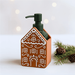 Gingerbread House Soap Holder & Treat Box | Christmas Sink Decor | Holiday Soap Dispenser Sleeve 3d model
