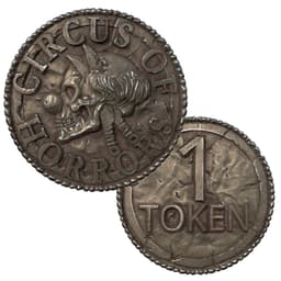 Circus Token - Jerrys Circus of Horror - PRESUPPORTED - Illustrated and Stats - 32mm scale 3d model