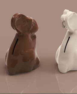 Easter Bunny Chocolate Coins Bank 3d model