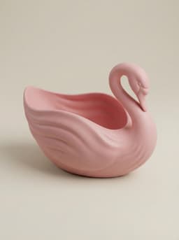 Elegant Swan Decorative Planter and Catch-All Bowl 3d model