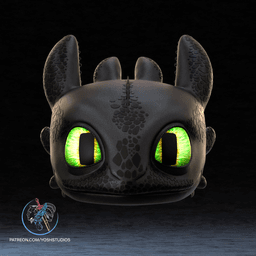 Toothless Mask 3D Printer STL File 3d model