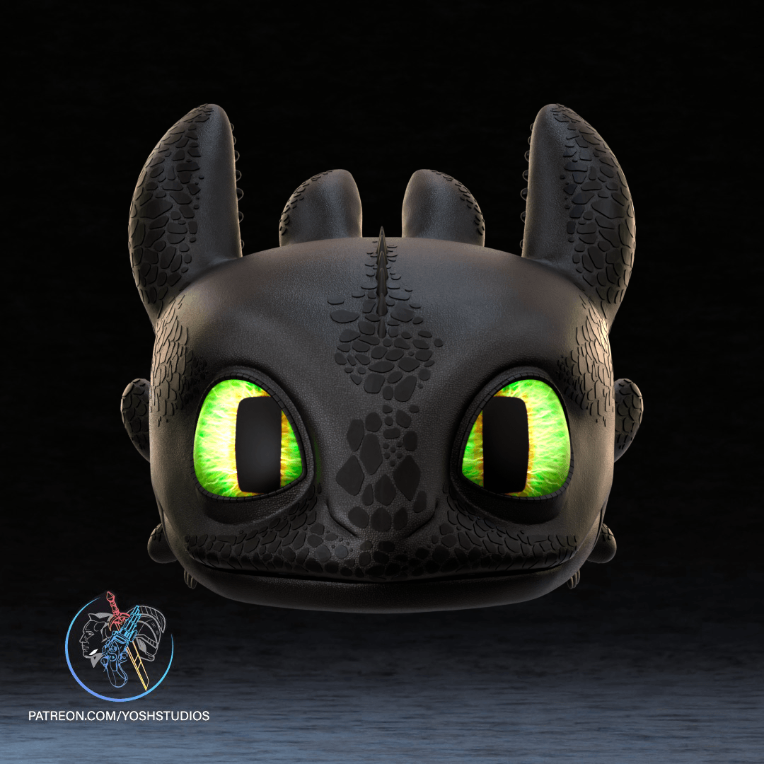 Toothless Mask 3D Printer STL File 3d model