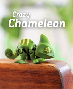 Crazy Chameleon - Articulated Fidget Chameleon - Ludo 3D toy 3d model