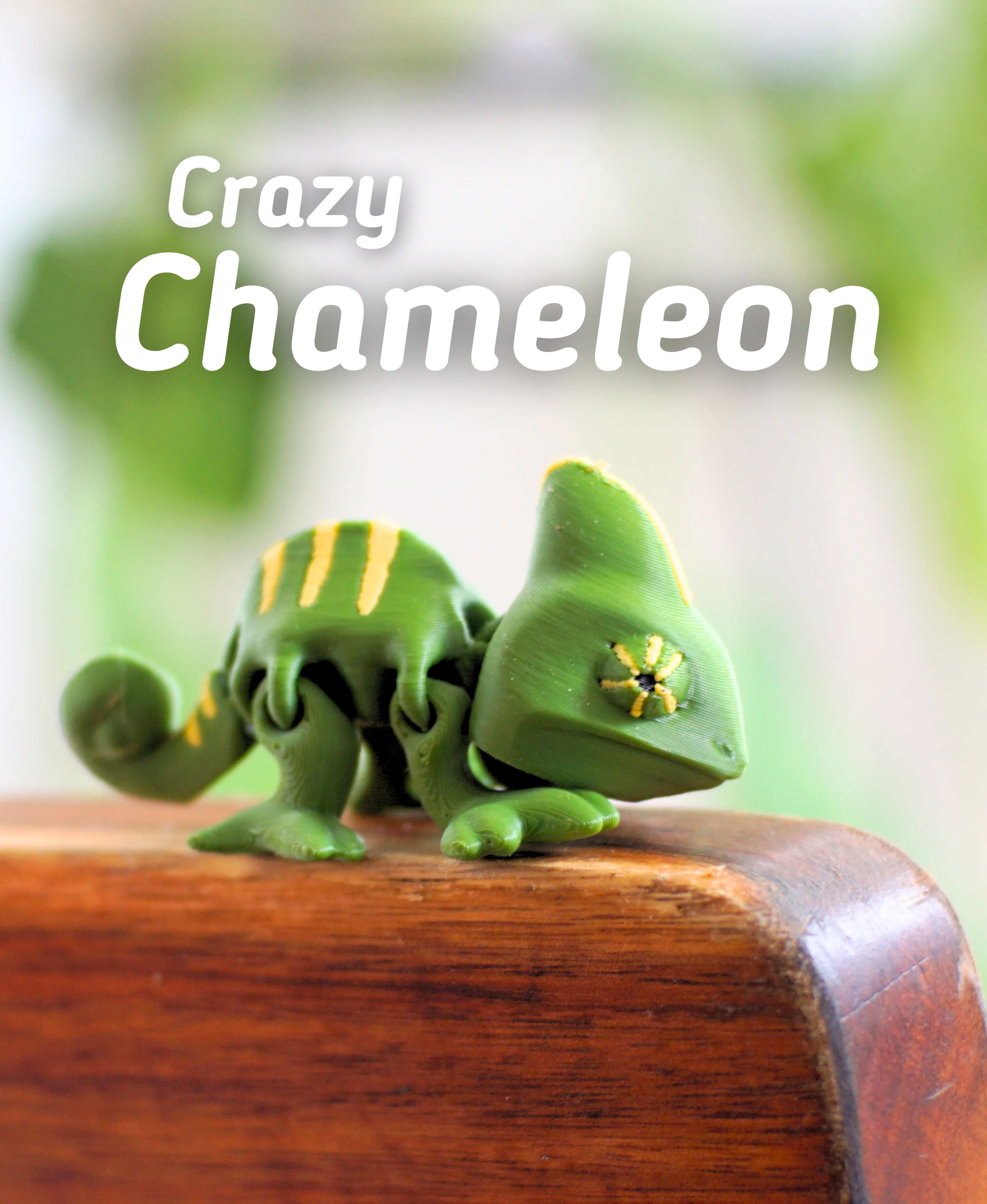 Crazy Chameleon - Articulated Fidget Chameleon - Ludo 3D toy 3d model