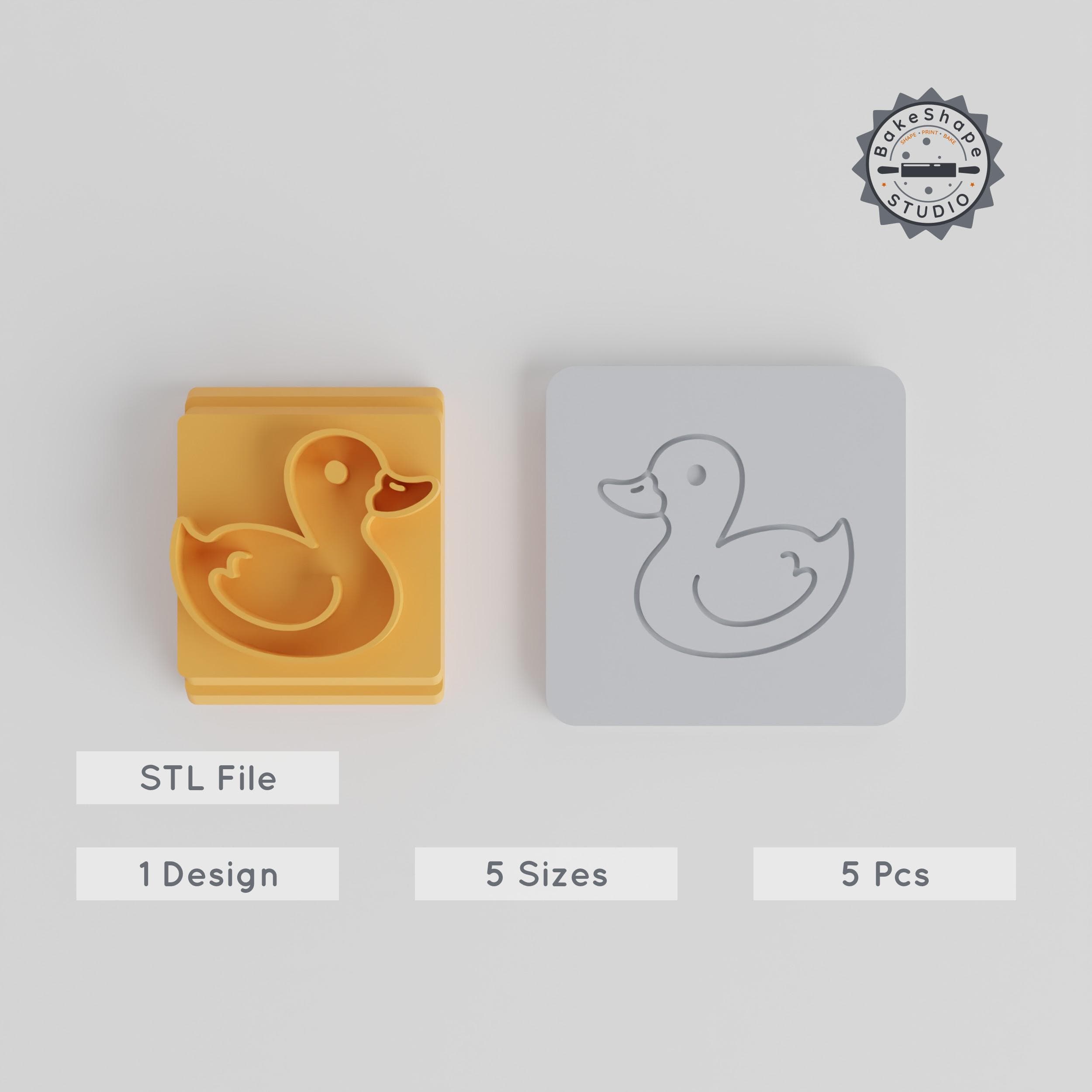 Duck Stamp Tile Set for Clay, Cookies & Fondant, 5 Motif Sizes, Animal Wildlife Decoration PRODUCT_2159 3d model