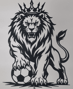 Lion King Soccer Wall Art.stl 3d model
