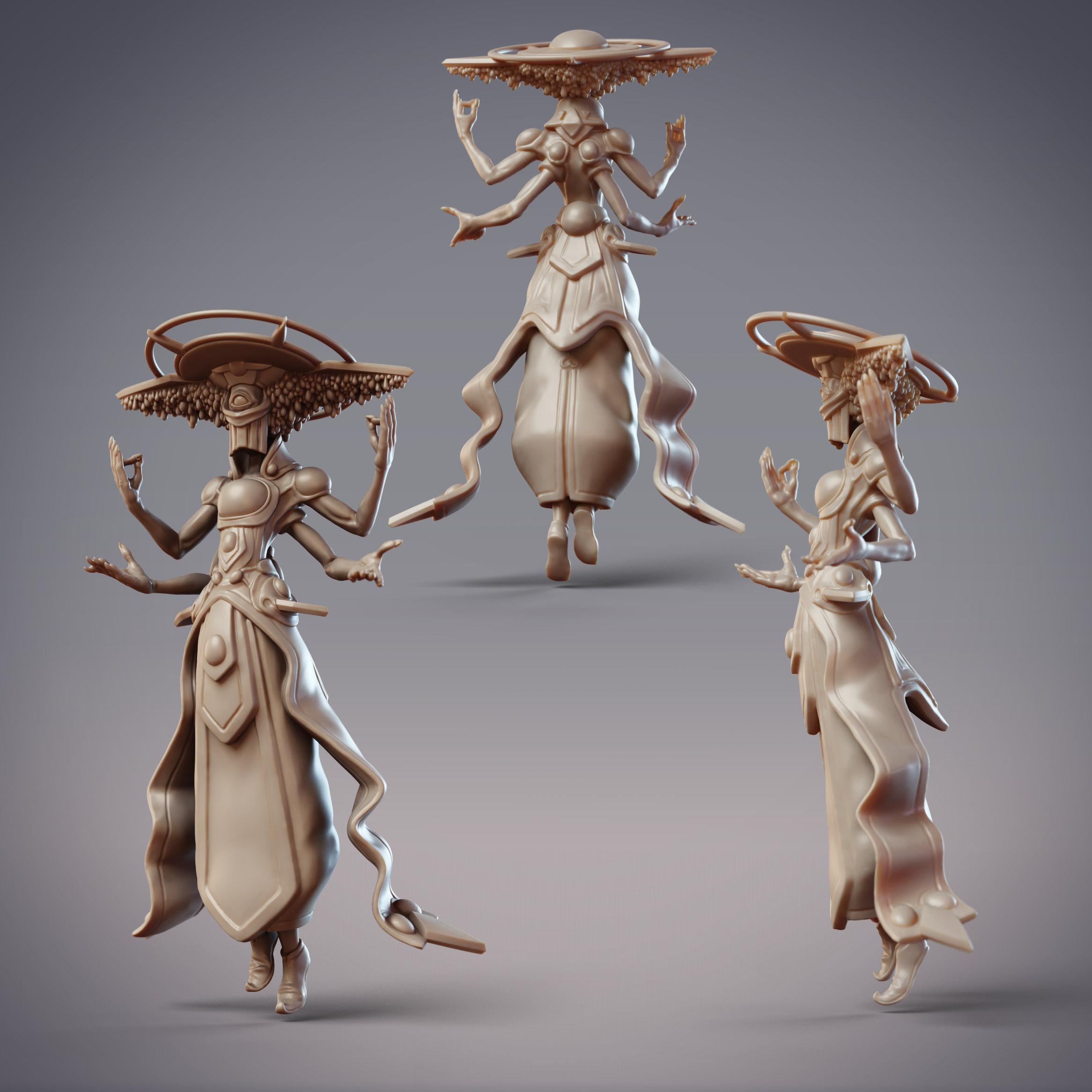 Goddess of the Sands - Sarab, Tara'iq Arch Geometer (Pre-supported) 3d model