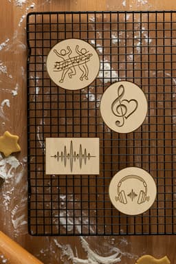 Musical Set Cookie Cutter, Biscuit Cutter 3d model