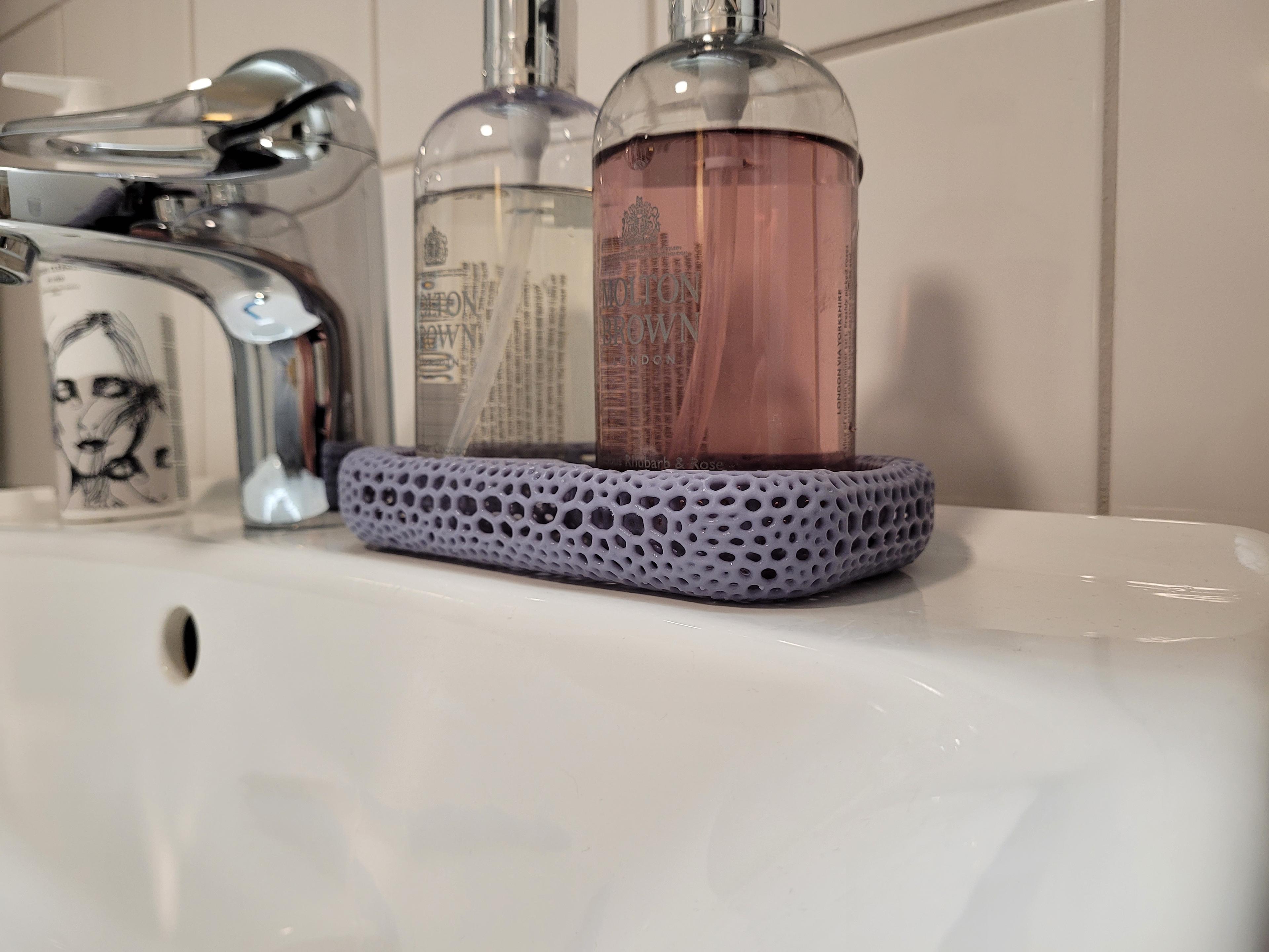 Voronoi Liquid soap holder 3d model