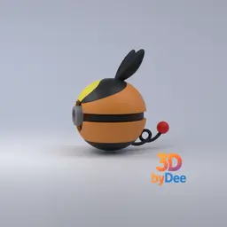 Tepig Pokeball 3d model