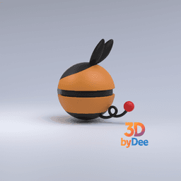 Tepig Pokeball 3d model