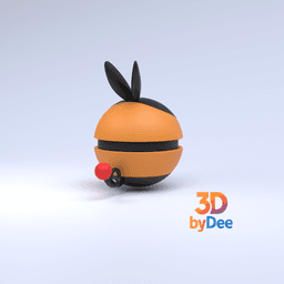Tepig Pokeball 3d model