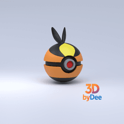 Tepig Pokeball 3d model