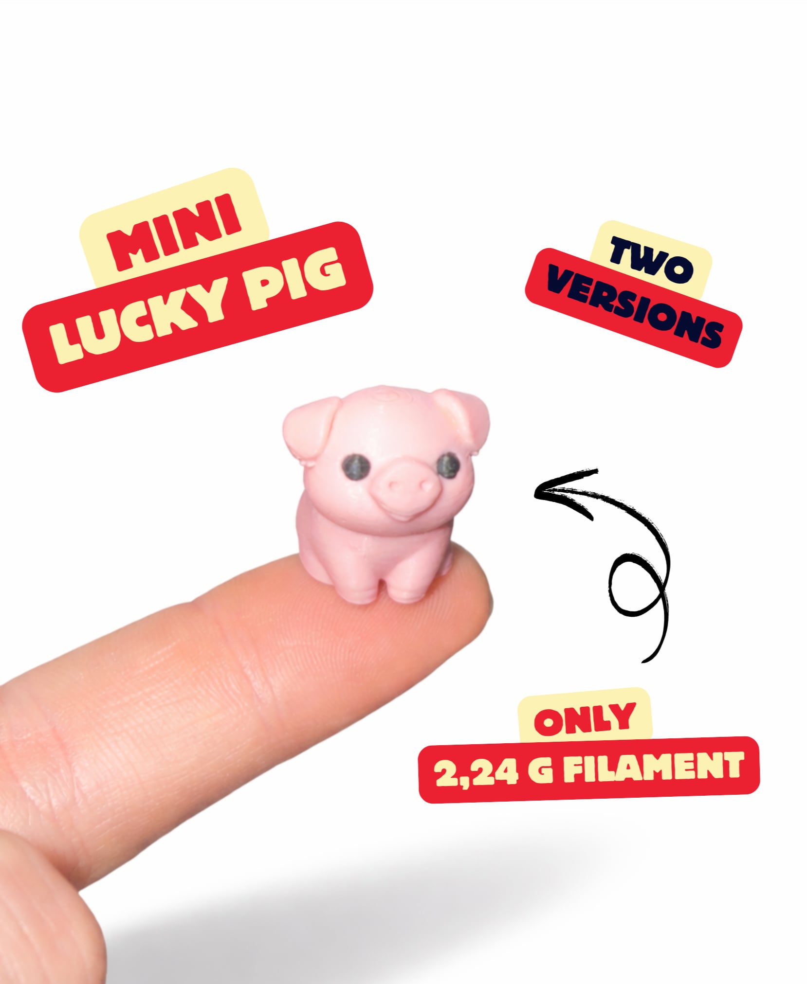 MINI LUCKY PIG / PERFECT SILVESTER GIFT / NEW YEAR GIFT 3d model