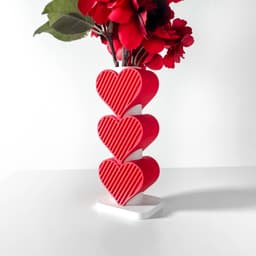 Valentine Heart Vase 2024, Modern and Unique Gift or Home Decor for Flowers | STL File 3d model