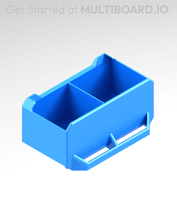 2x1x1 LU - Magnetic - Grid Divided - Simple Multibin Drawer 3d model