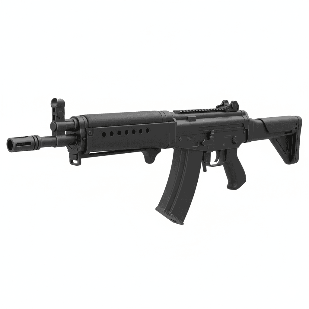 Gun HK33 Military Service Rifle 3d model