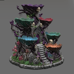 Haunted Hollow Gothic Organizer STL File for 3D Print 3d model
