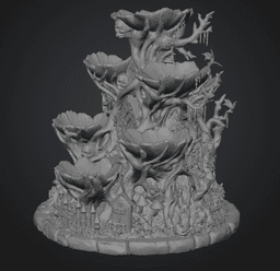 Haunted Hollow Gothic Organizer STL File for 3D Print 3d model