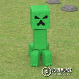 creepers minecraft keychain figure 3d model