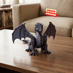PROUD DRAGON / GOTHIC DECOR / SHELF SCULPTURE DECOR / MODERN DRAGON SCULPTURE 3d model