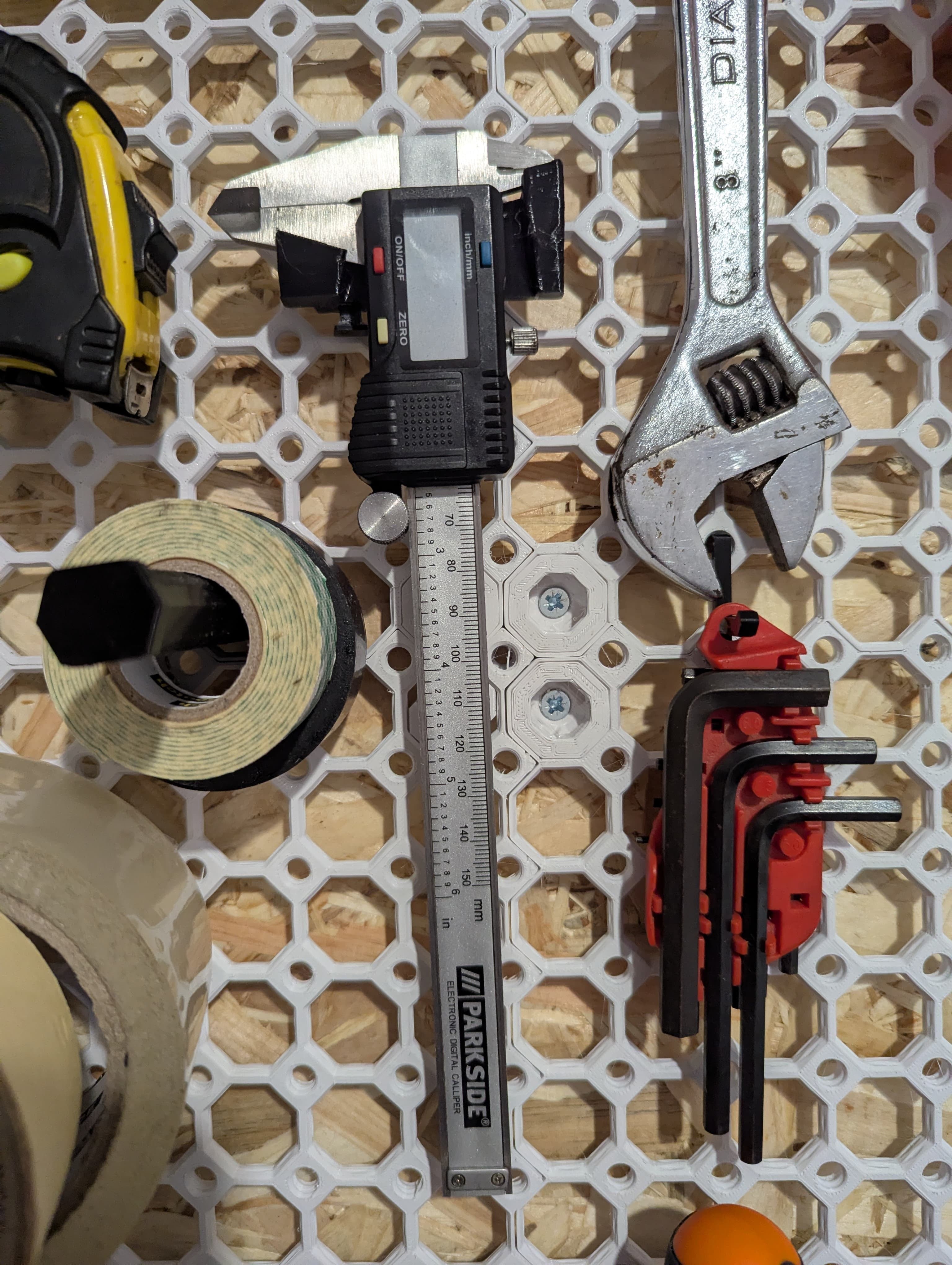 Caliper and CR2032 battery Holder Multiboard 3d model