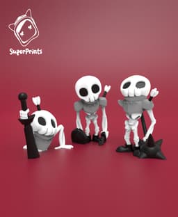 Skeletons - Easy Multicolor FDM RPG Minis (No supports) 3d model