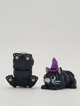 Keychain Witch Hat Snappy Cat - (Snap-Flex: Medium Tightness Joint) 3d model