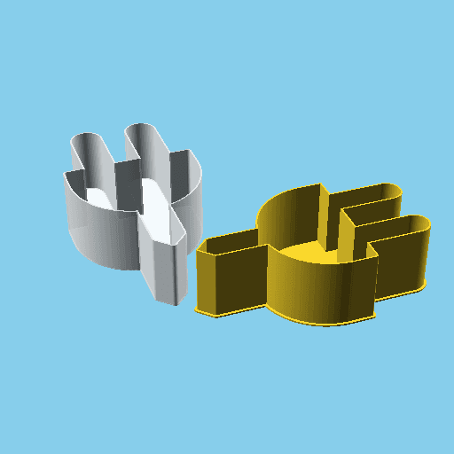 Electric Plug, nestable box (v1) 3d model