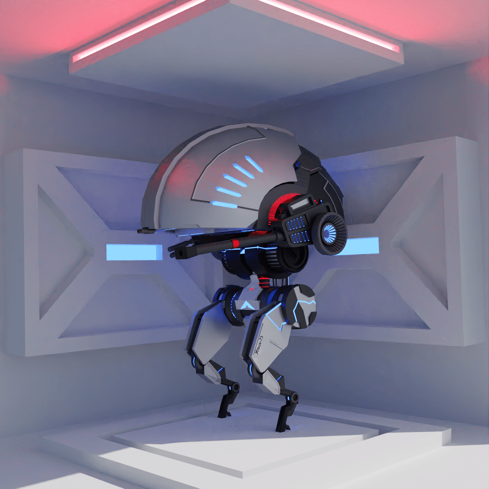 Futuristic Combat Robot.blend 3d model