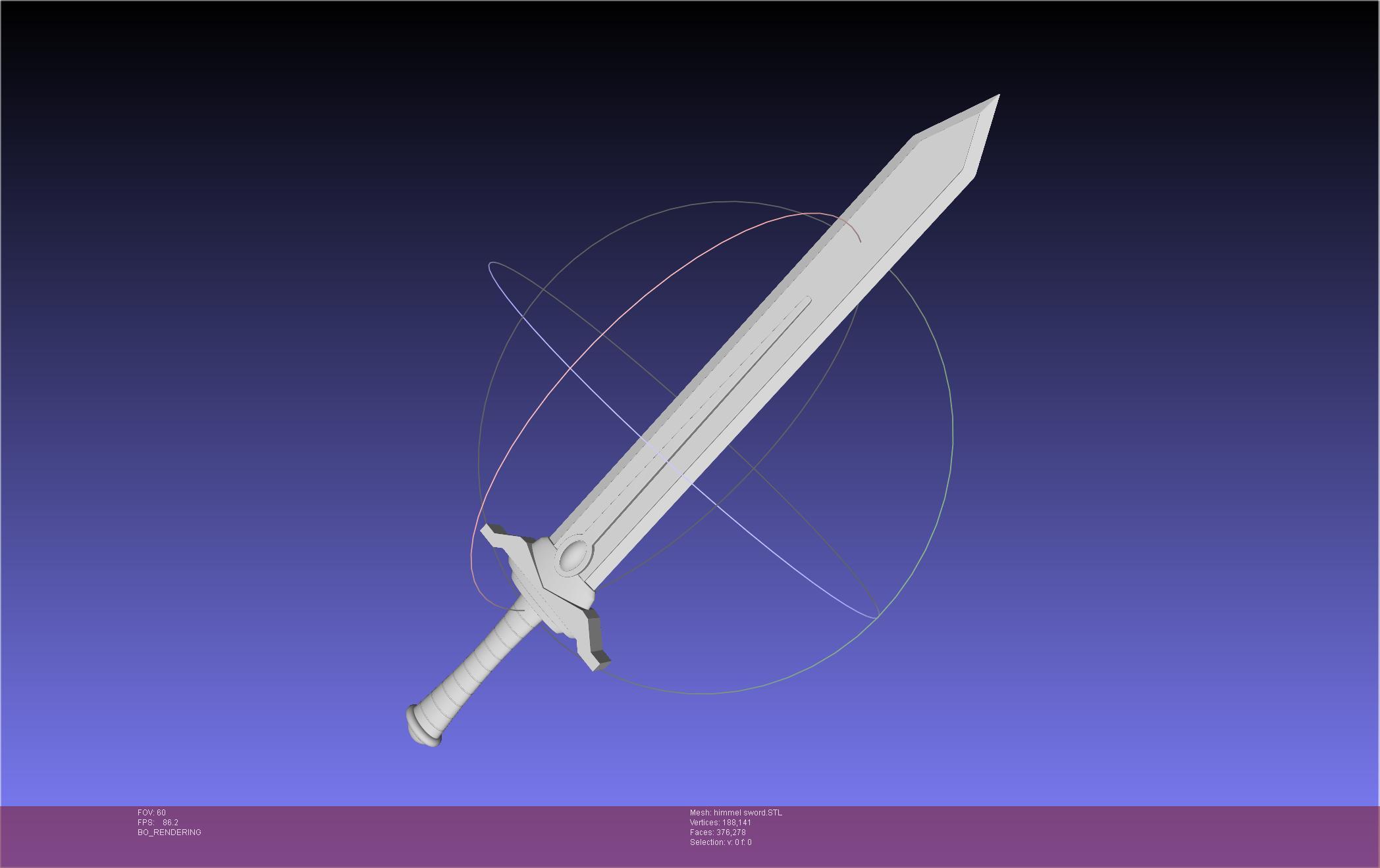Frieren Himmel Hero Sword Printable Assembly 3d model