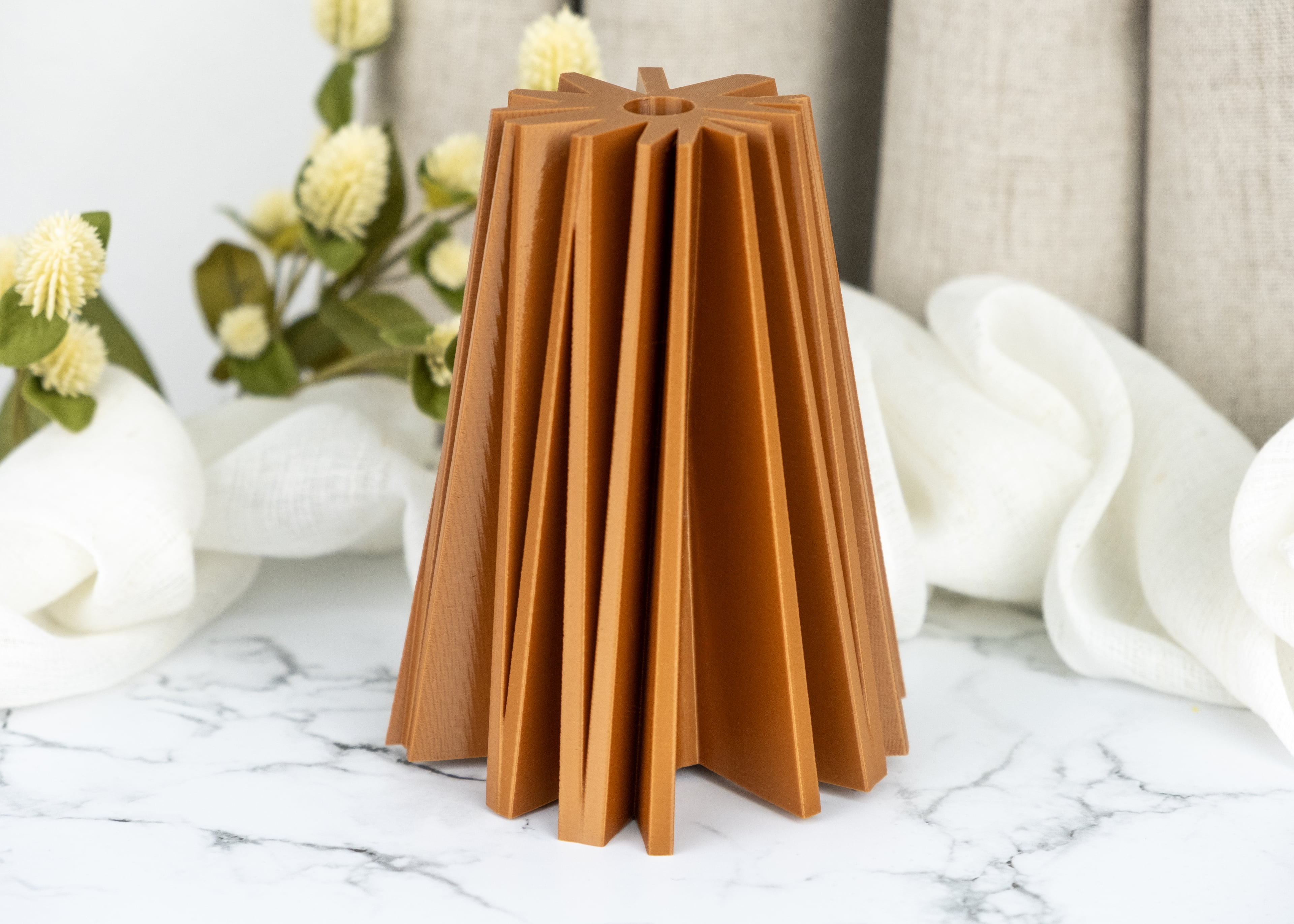 Origami Pleats Vase | Modern Minimalist Design for Home Decor 3d model
