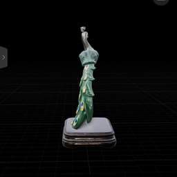 Emerald Majesty – Royal Peacock Sculpture 3d model