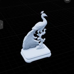 Emerald Majesty – Royal Peacock Sculpture 3d model