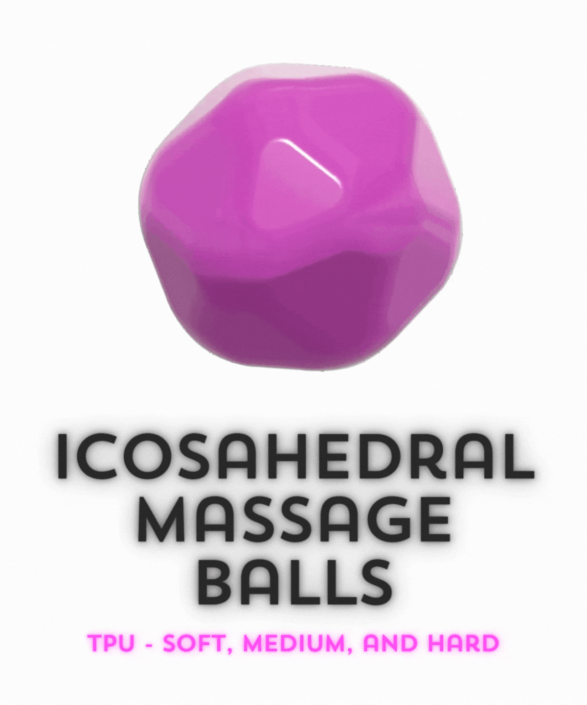 TPU Massage Balls - Soft, Medium, and Hard 3d model