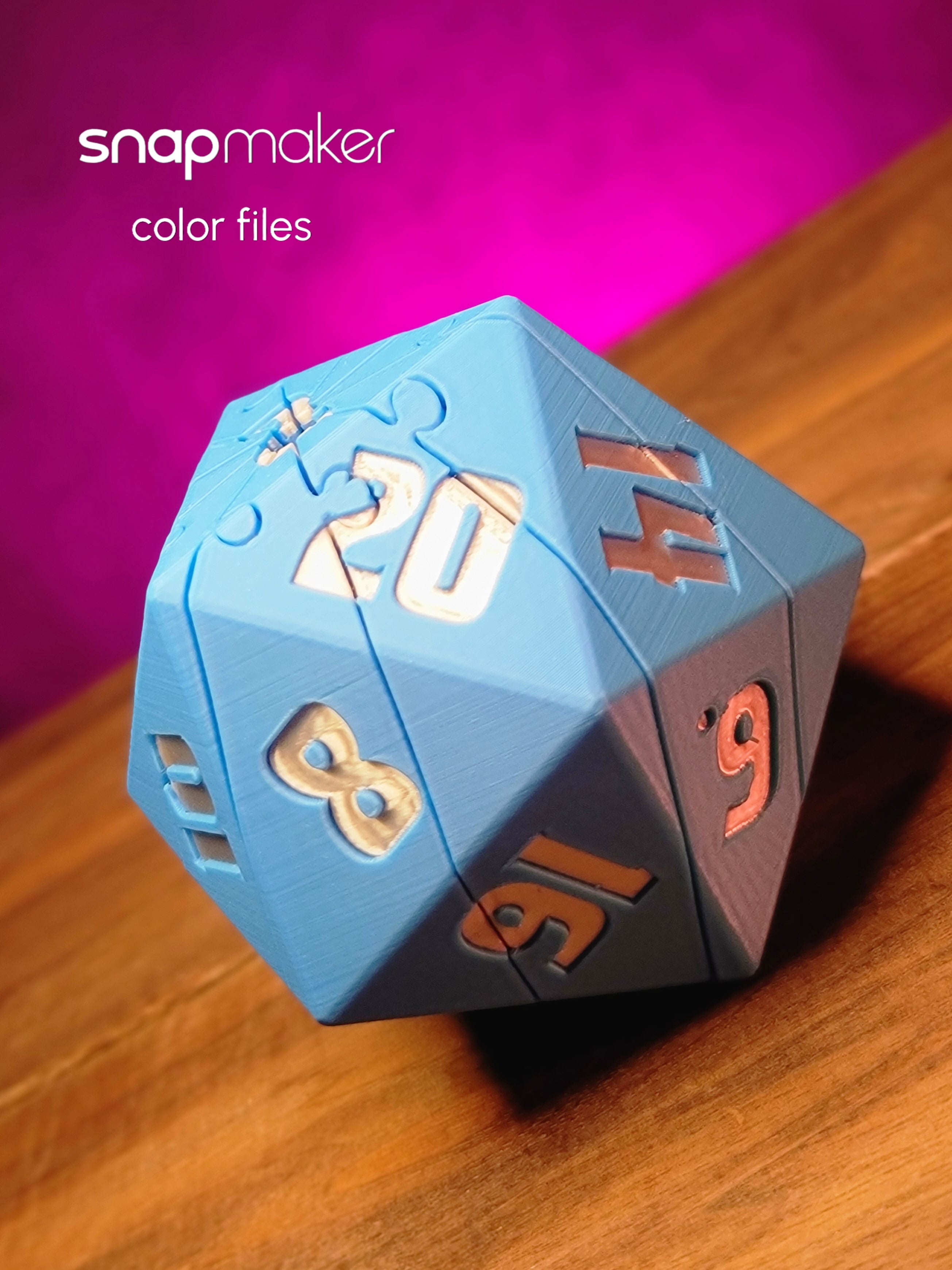 Fidget D20 dice 3d model