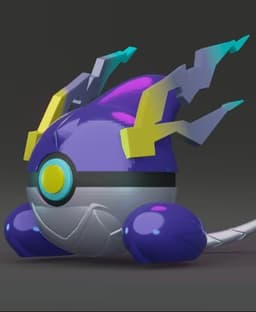 MiraidBall Miraidon Themed Opening Pokeball - Fan Art 3d model